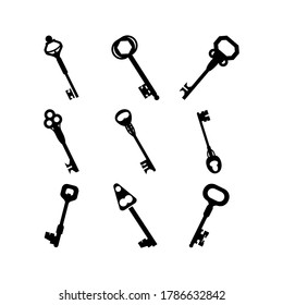 key icon or logo isolated sign symbol vector illustration - Collection of high quality black style vector icons
