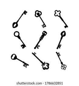 key icon or logo isolated sign symbol vector illustration - Collection of high quality black style vector icons
