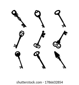 key icon or logo isolated sign symbol vector illustration - Collection of high quality black style vector icons
