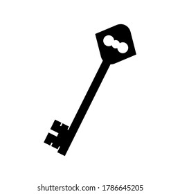 icono de clave o logotipo símbolo de signo aislado ilustración vectorial - iconos vectoriales de estilo negro de alta calidad
