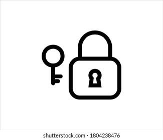 Key icon or logo isolated sign symbol vector illustration