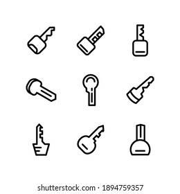key icon or logo isolated sign symbol vector illustration - Collection of high quality black style vector icons
