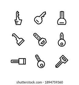 key icon or logo isolated sign symbol vector illustration - Collection of high quality black style vector icons
