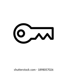 icono de clave o logotipo símbolo de signo aislado ilustración vectorial - iconos vectoriales de estilo negro de alta calidad
