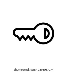icono de clave o logotipo símbolo de signo aislado ilustración vectorial - iconos vectoriales de estilo negro de alta calidad

