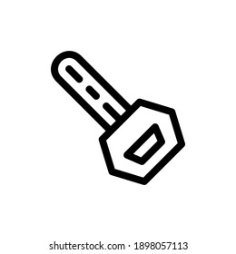 icono de clave o logotipo símbolo de signo aislado ilustración vectorial - iconos vectoriales de estilo negro de alta calidad
