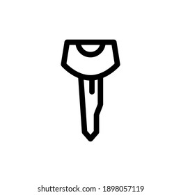 icono de clave o logotipo símbolo de signo aislado ilustración vectorial - iconos vectoriales de estilo negro de alta calidad
