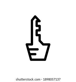 icono de clave o logotipo símbolo de signo aislado ilustración vectorial - iconos vectoriales de estilo negro de alta calidad

