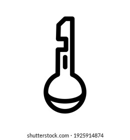 icono de clave o logotipo símbolo de signo aislado ilustración vectorial - iconos vectoriales de estilo negro de alta calidad

