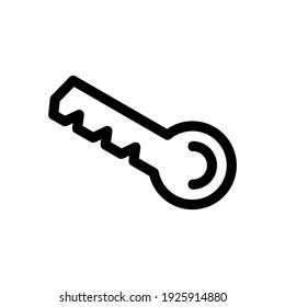 icono de clave o logotipo símbolo de signo aislado ilustración vectorial - iconos vectoriales de estilo negro de alta calidad
