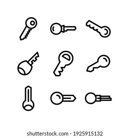 key icon or logo isolated sign symbol vector illustration - Collection of high quality black style vector icons
