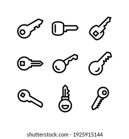 key icon or logo isolated sign symbol vector illustration - Collection of high quality black style vector icons
