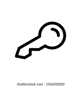 icono de clave o logotipo símbolo de signo aislado ilustración vectorial - iconos vectoriales de estilo negro de alta calidad
