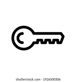icono de clave o logotipo símbolo de signo aislado ilustración vectorial - iconos vectoriales de estilo negro de alta calidad

