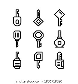 key icon or logo isolated sign symbol vector illustration - Collection of high quality black style vector icons

