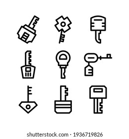 key icon or logo isolated sign symbol vector illustration - Collection of high quality black style vector icons
