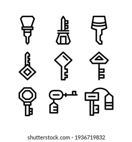 key icon or logo isolated sign symbol vector illustration - Collection of high quality black style vector icons
