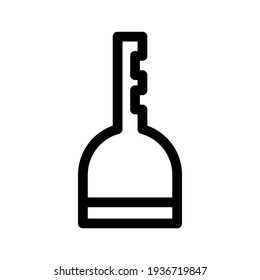 icono de clave o logotipo símbolo de signo aislado ilustración vectorial - iconos vectoriales de estilo negro de alta calidad
