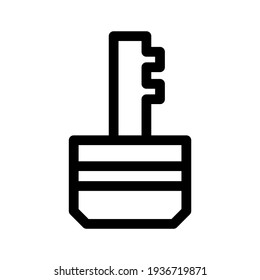key icon or logo isolated sign symbol vector illustration - high quality black style vector icons
