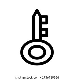 key icon or logo isolated sign symbol vector illustration - high quality black style vector icons
