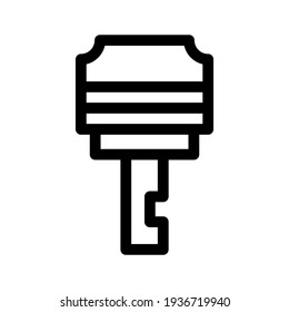 icono de clave o logotipo símbolo de signo aislado ilustración vectorial - iconos vectoriales de estilo negro de alta calidad
