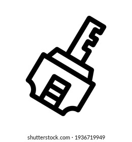 key icon or logo isolated sign symbol vector illustration - high quality black style vector icons

