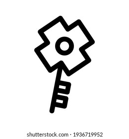 key icon or logo isolated sign symbol vector illustration - high quality black style vector icons
