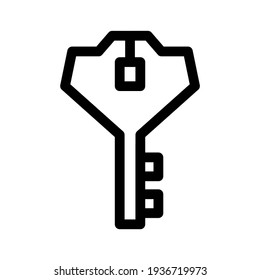 icono de clave o logotipo símbolo de signo aislado ilustración vectorial - iconos vectoriales de estilo negro de alta calidad
