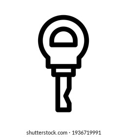 icono de clave o logotipo símbolo de signo aislado ilustración vectorial - iconos vectoriales de estilo negro de alta calidad
