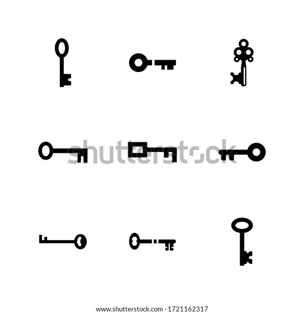 key icon or\
logo isolated sign symbol vector illustration - Collection of high\
quality black style vector\
icons\
