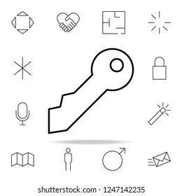 key icon. Minimal Universal Theme icons universal set for web and mobile