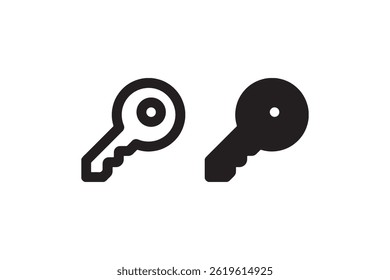 Icono de clave Seguridad minimalista y Vector de símbolos de acceso