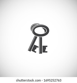 Key icon on background for graphic and web design. Creative illustration concept symbol for web or mobile app.