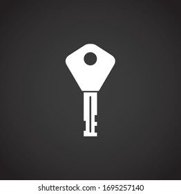 Key icon on background for graphic and web design. Creative illustration concept symbol for web or mobile app.