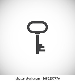 Schlüsselsymbol auf dem Hintergrund für Grafik und Webdesign. Symbol für kreatives Illustrationskonzept für Web- oder mobile App.