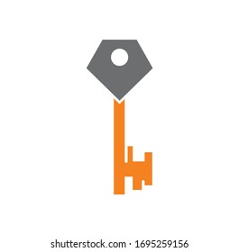 Schlüsselsymbol auf dem Hintergrund für Grafik und Webdesign. Symbol für kreatives Illustrationskonzept für Web- oder mobile App.