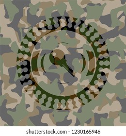 key icon on camo pattern