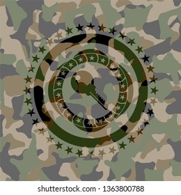 key icon on camo pattern