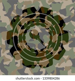 key icon on camo texture
