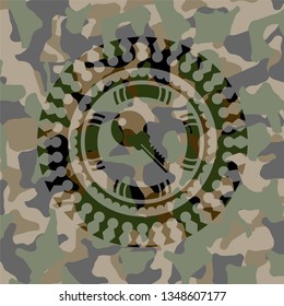 key icon on camo texture