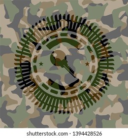 key icon on camo texture