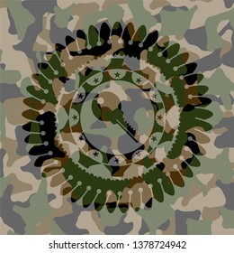 key icon on camouflage texture