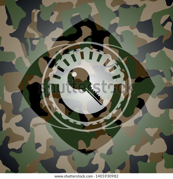key icon on camouflage
texture