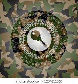 key icon on camouflaged pattern