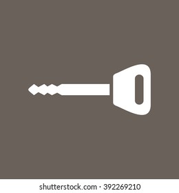 Key Icon on Dark Gray Color. Eps-10.