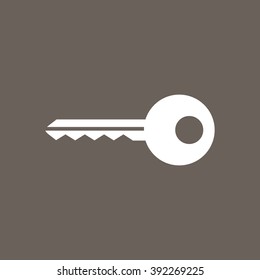 Key Icon on Dark Gray Color. Eps-10.