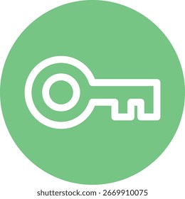 a key icon on a green background