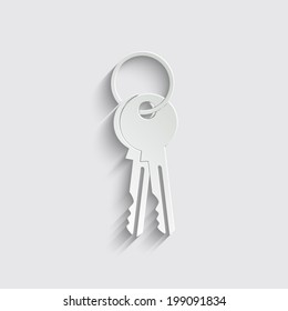 Key icon on a grey background