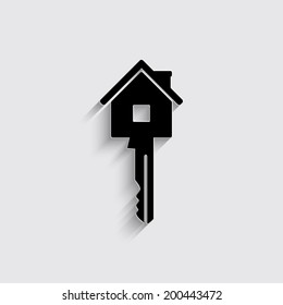 Key icon on a grey background