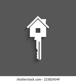 Key icon on a grey background